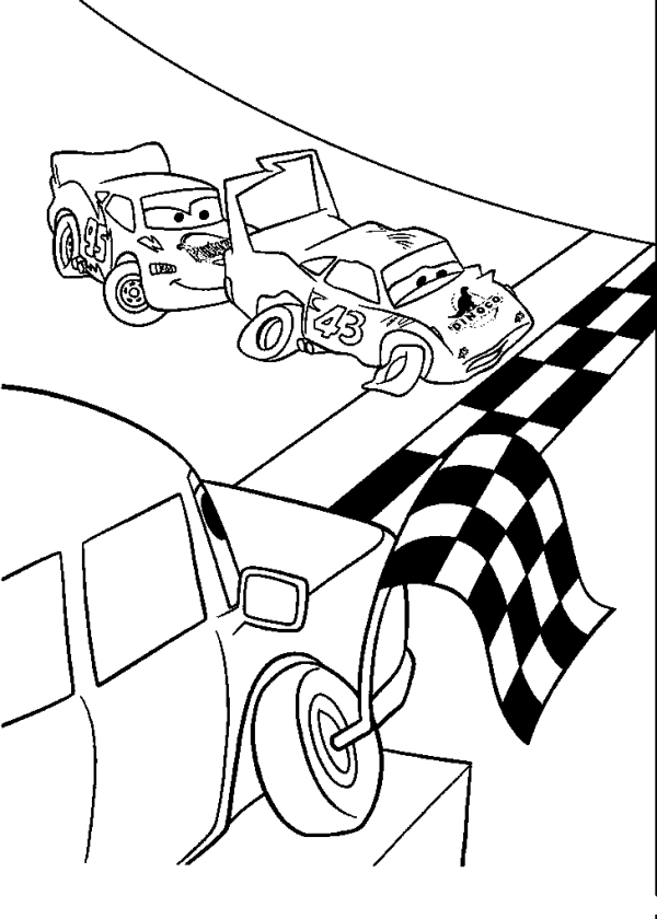 Finish Line in Cars Movie