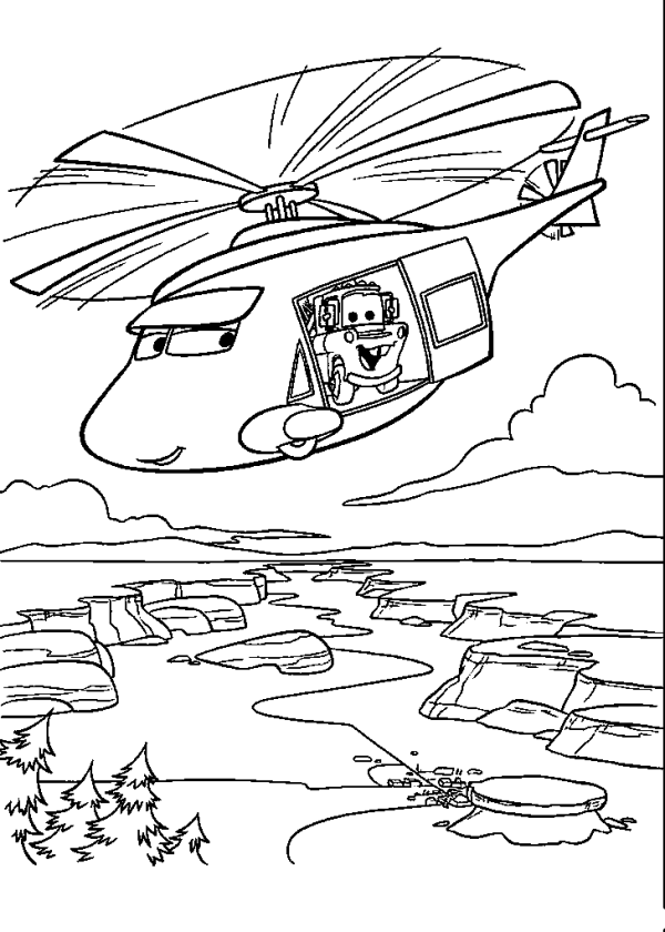Car Flying with a Helicopter