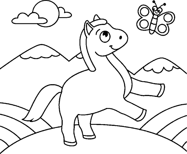 Horse and Butterfly
