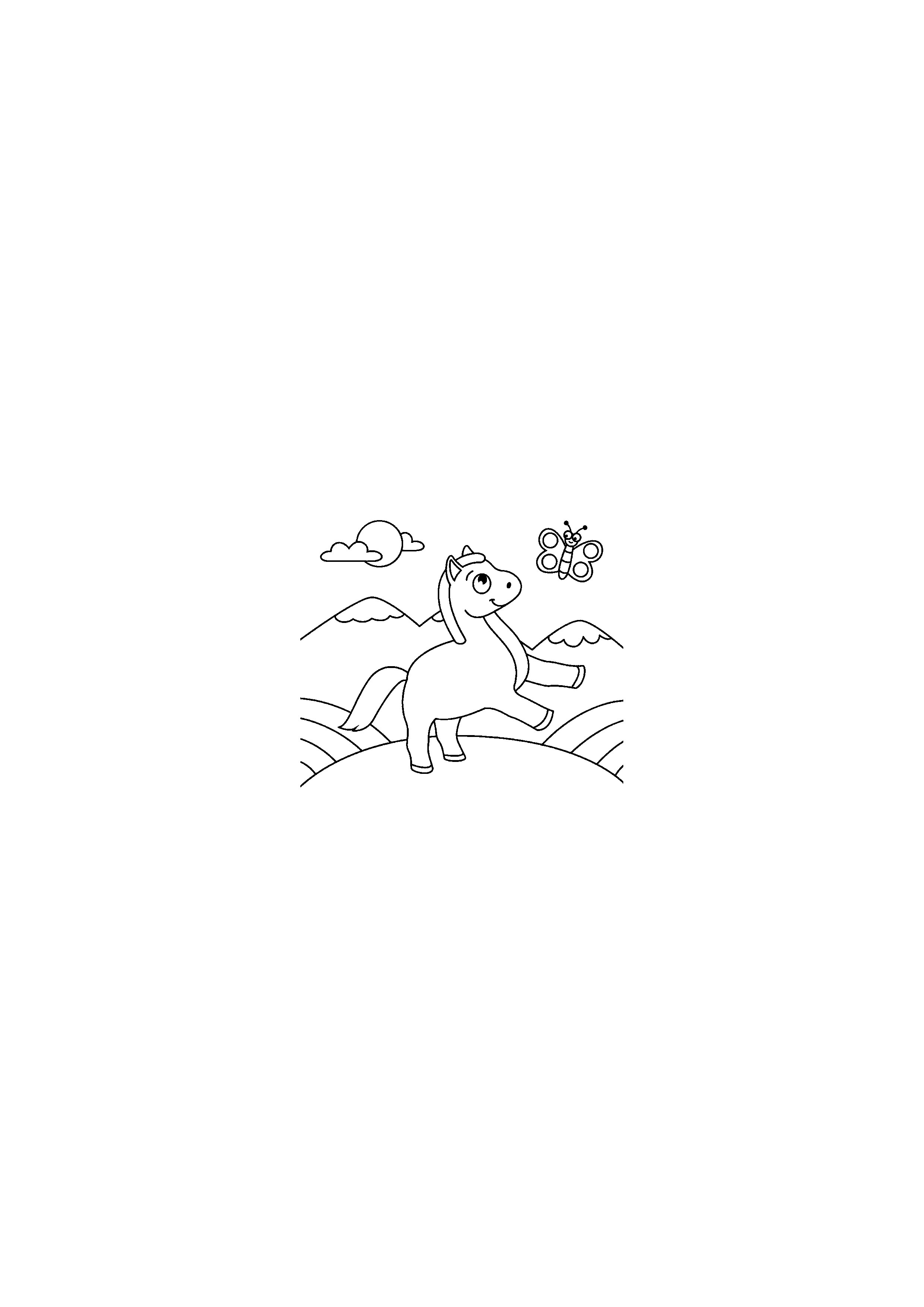 Horse and Butterfly