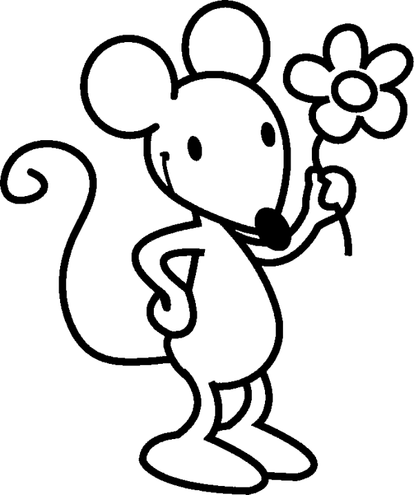 Mouse with a Flower