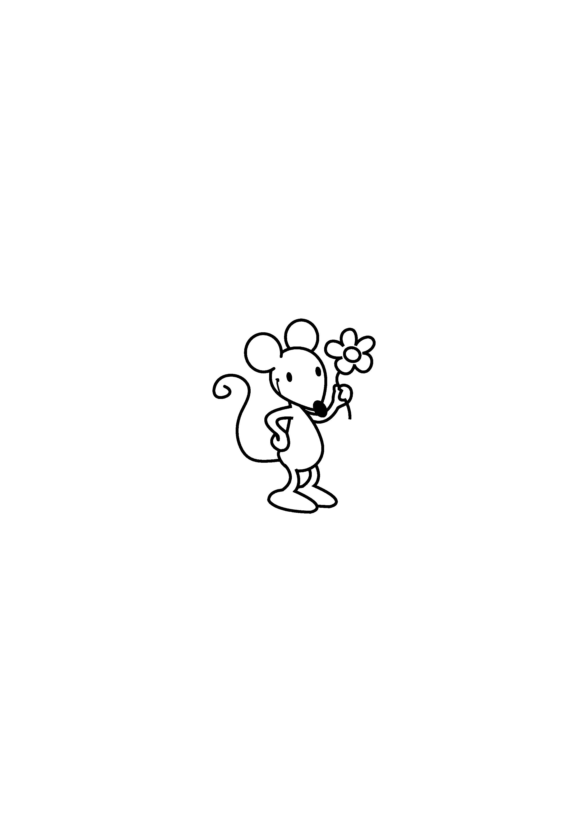 Mouse with a Flower