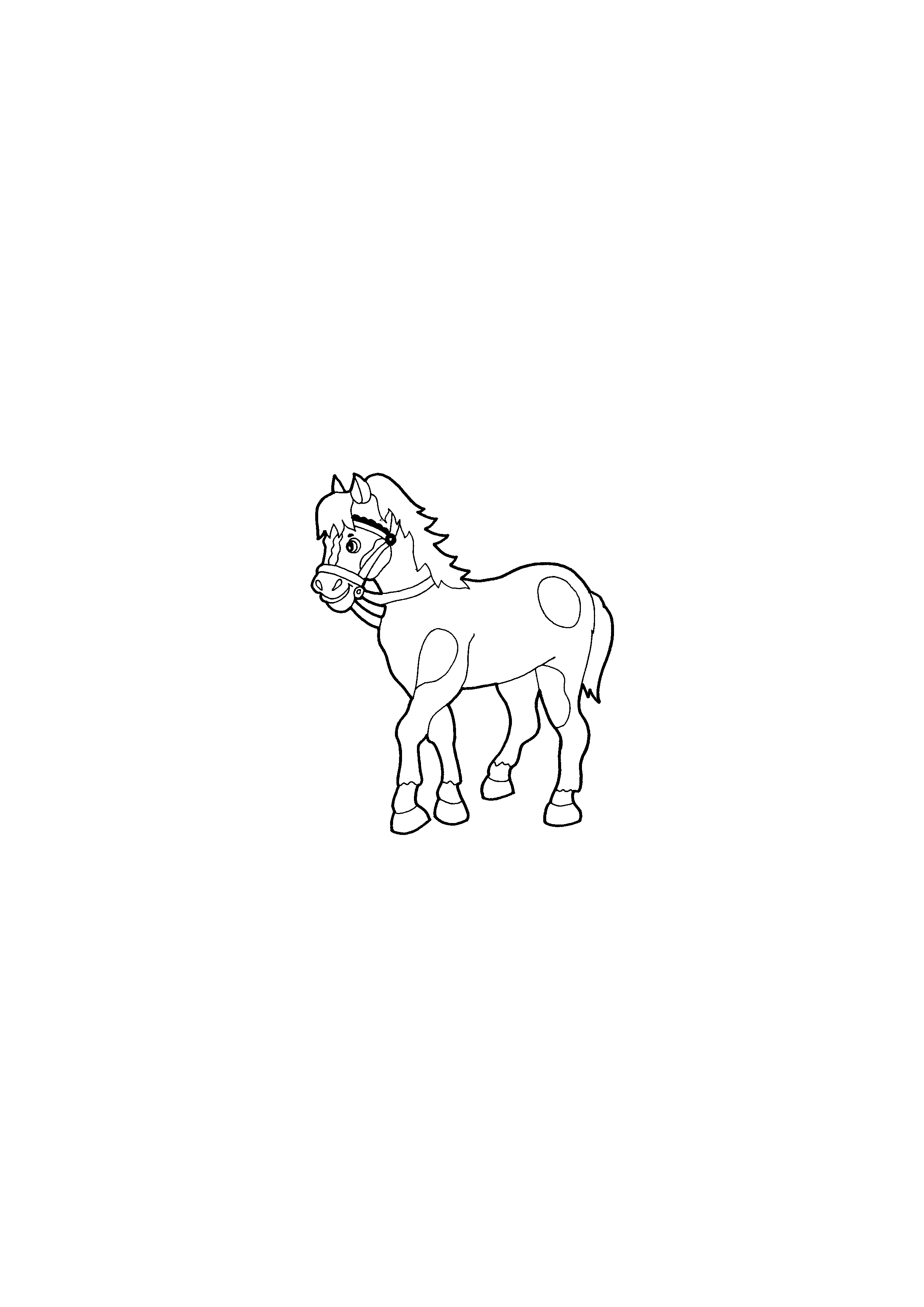 Harnessed Horse