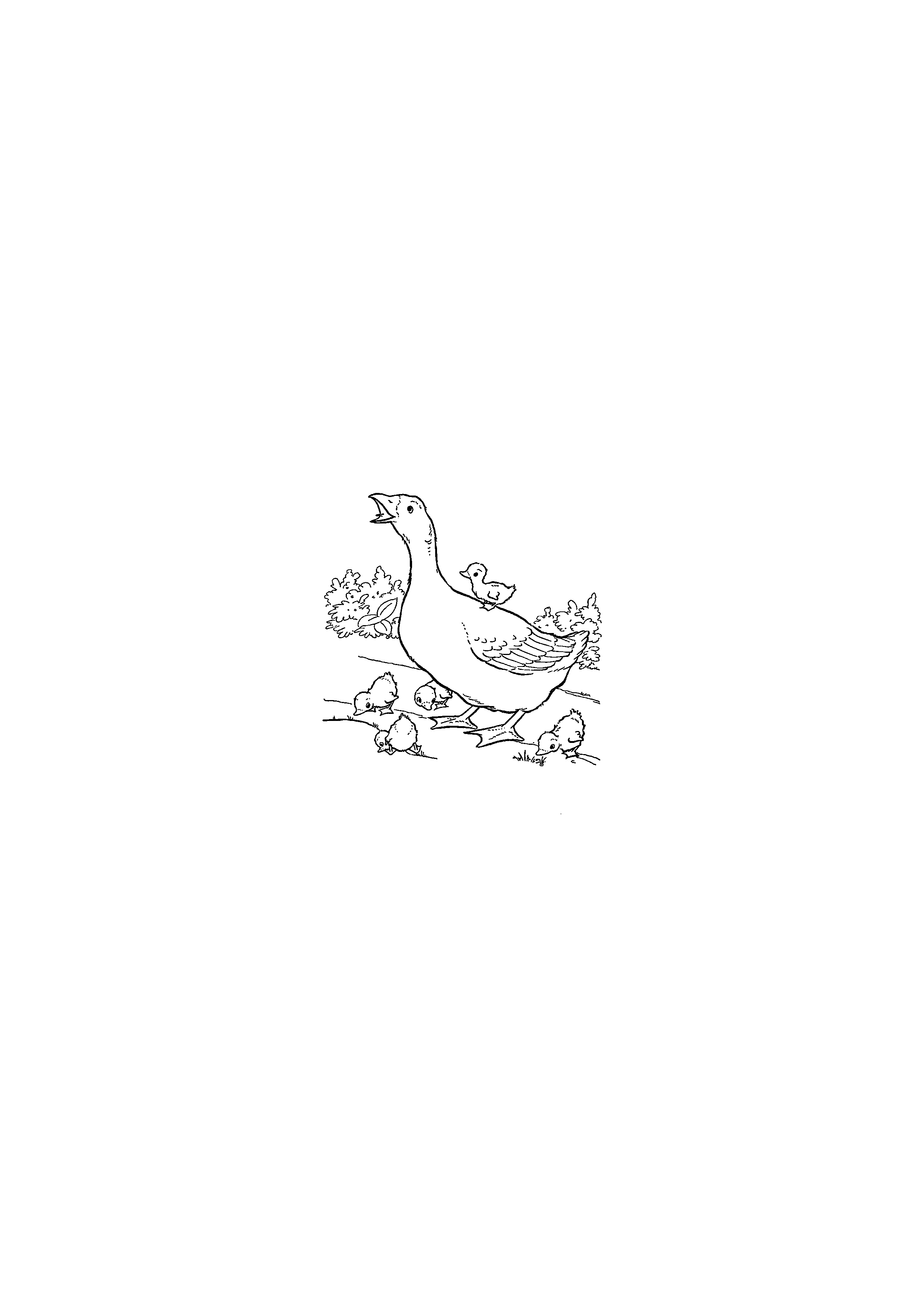 Goose with Goslings