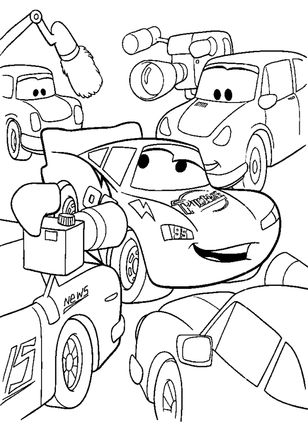 Lightning McQueen and Reporters
