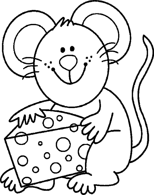 Mouse with a Piece of Cheese