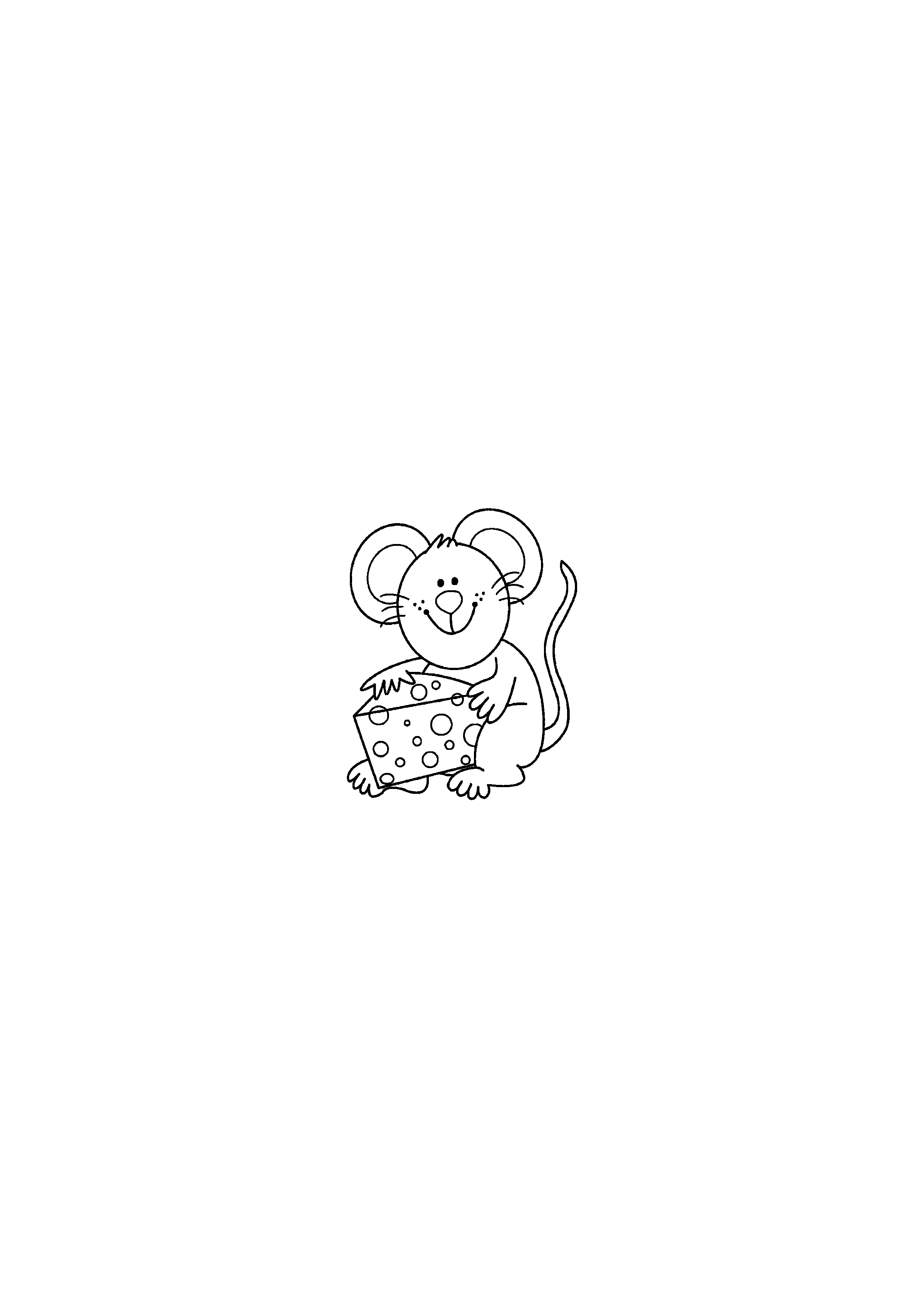 Mouse with a Piece of Cheese