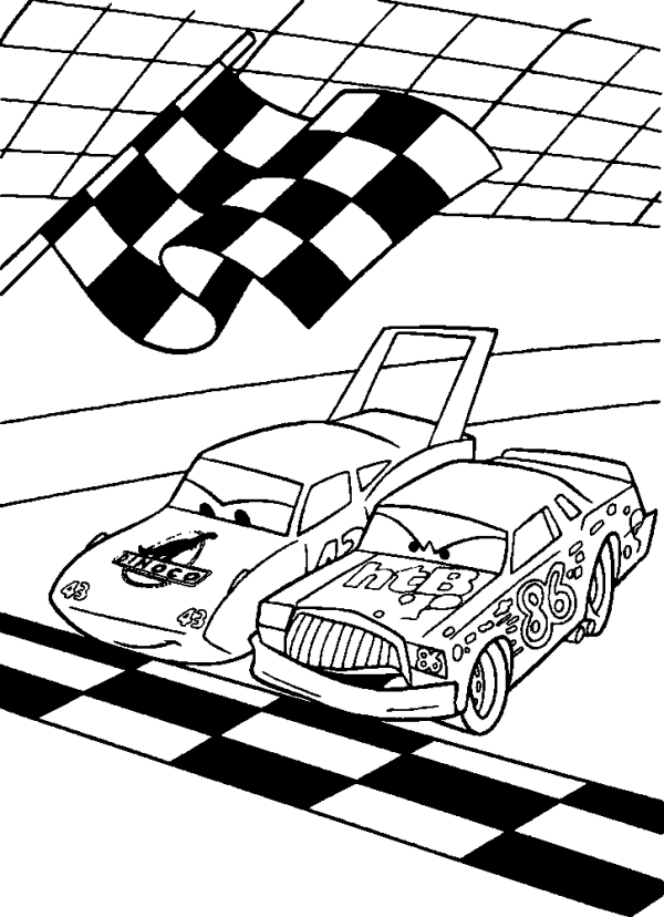 Cars at the Finish Line