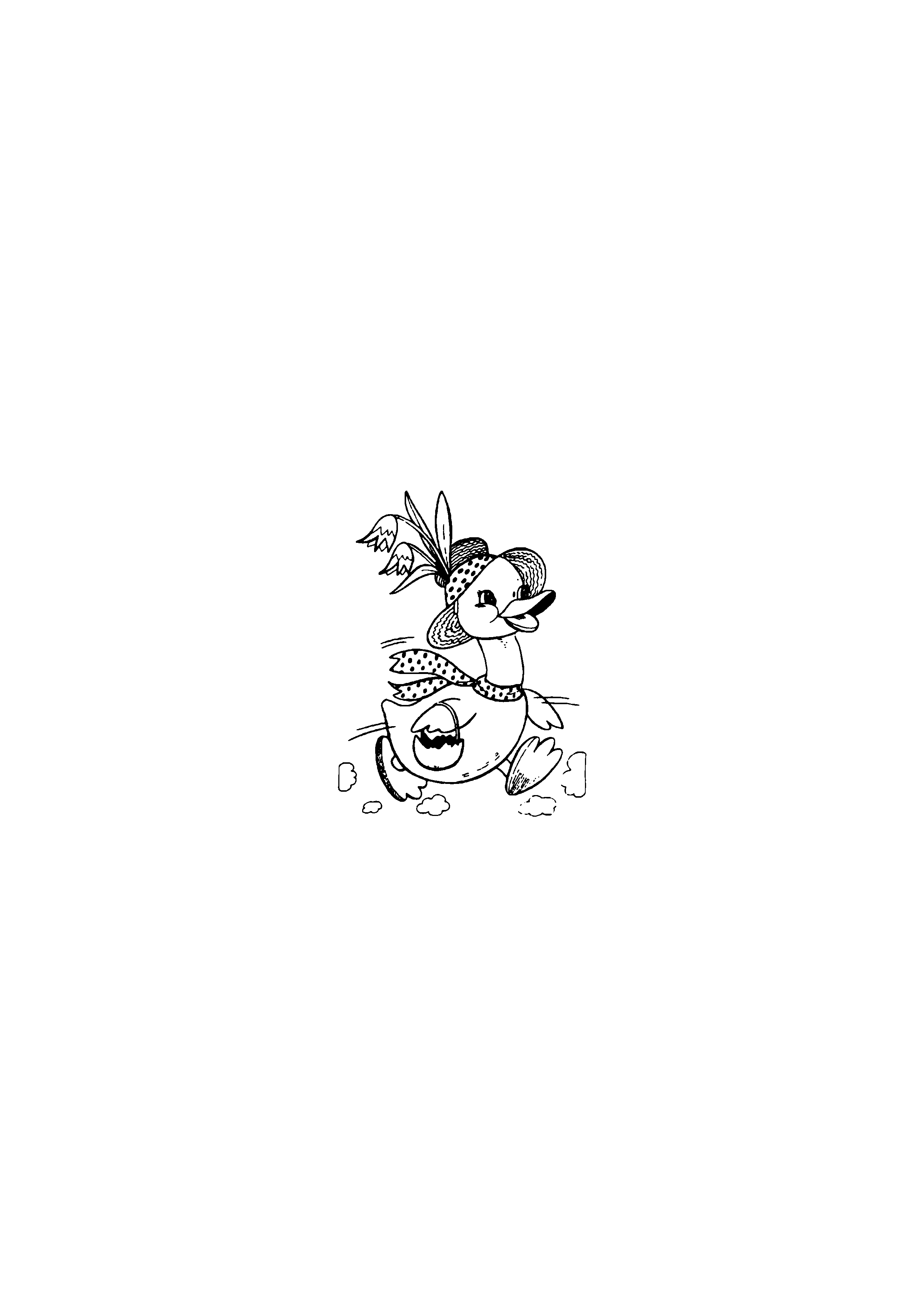 Duck in a Hat with a Basket