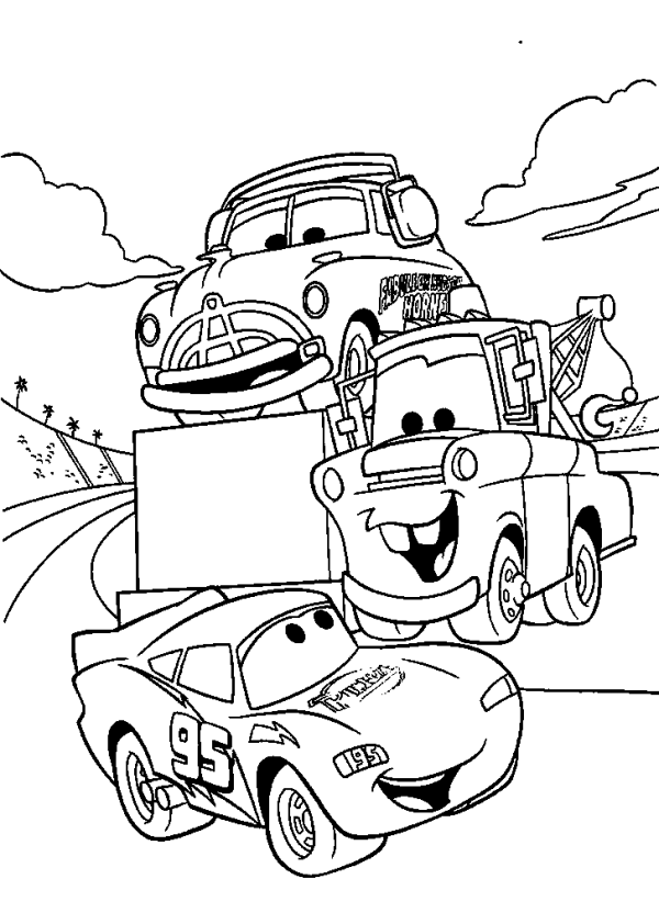 Funny Lightning McQueen and Sheriff with Mater