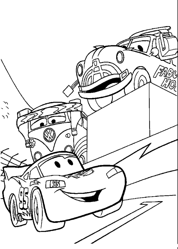 Lightning McQueen with Friends on the Podium