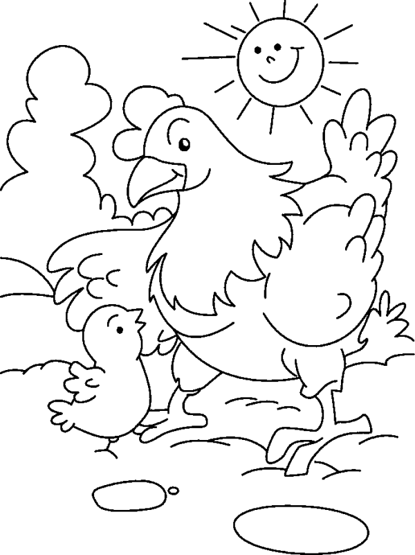 Rooster with Chick