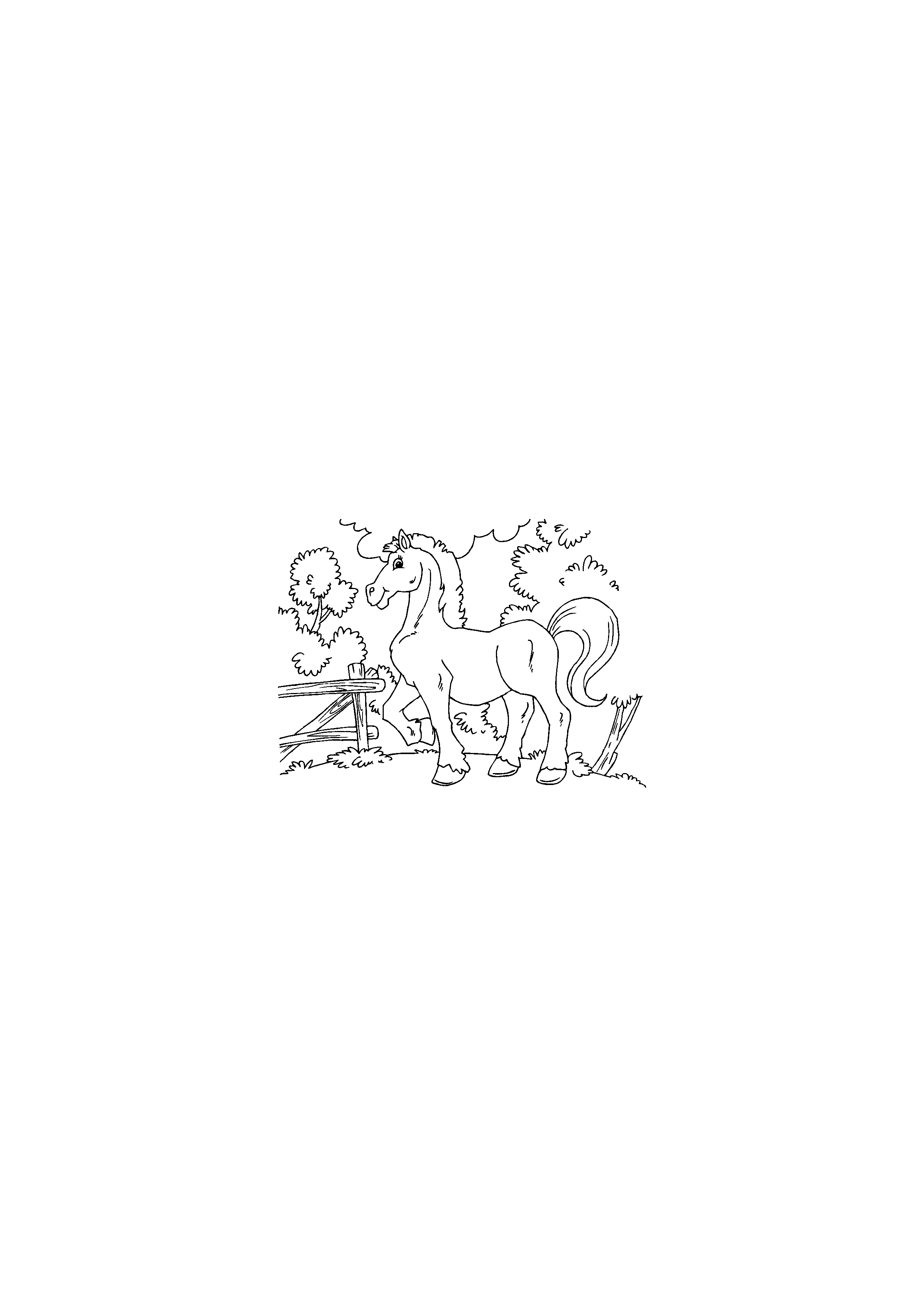 Horse in the Pen