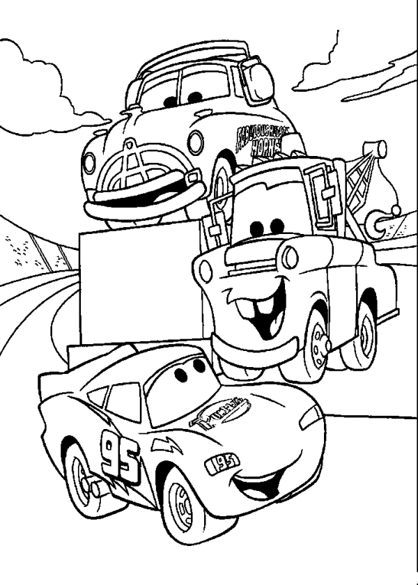 Lightning McQueen and Friends from the movie Cars