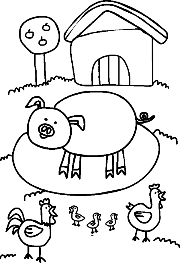 Farm Animals in the Village