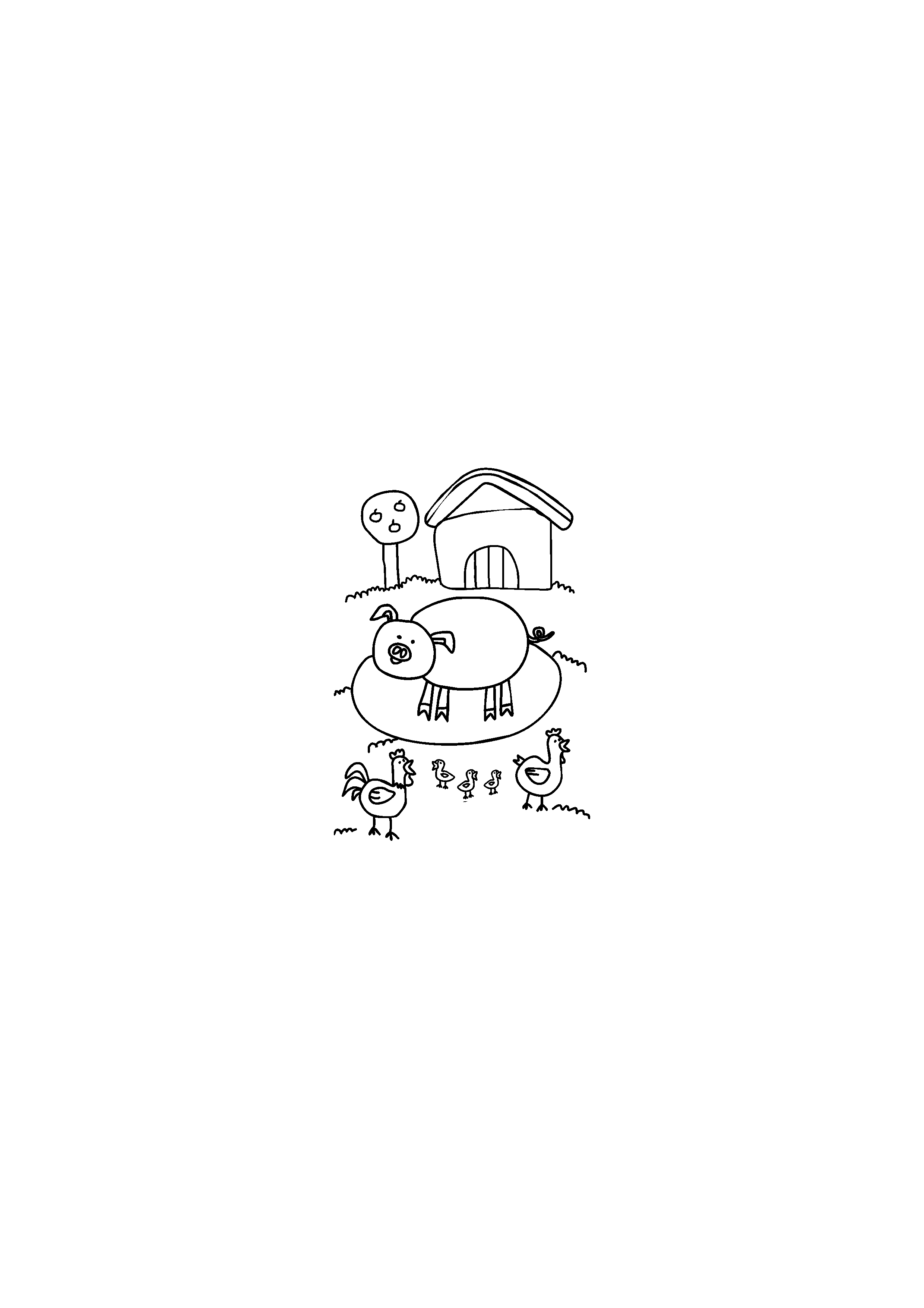Farm Animals in the Village