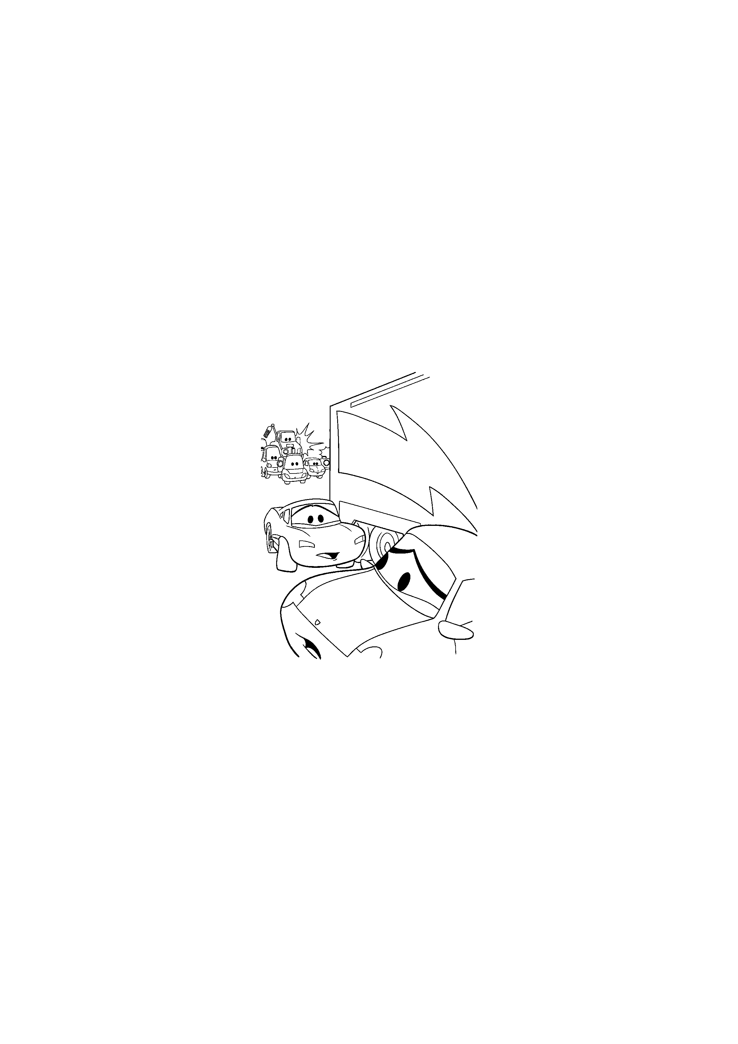 McQueen, Coloring Page McQueen Leaves Radiator Springs