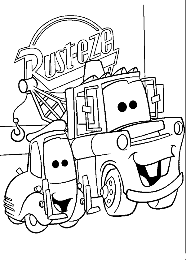 Cheerful Mater and Little Loader Cars