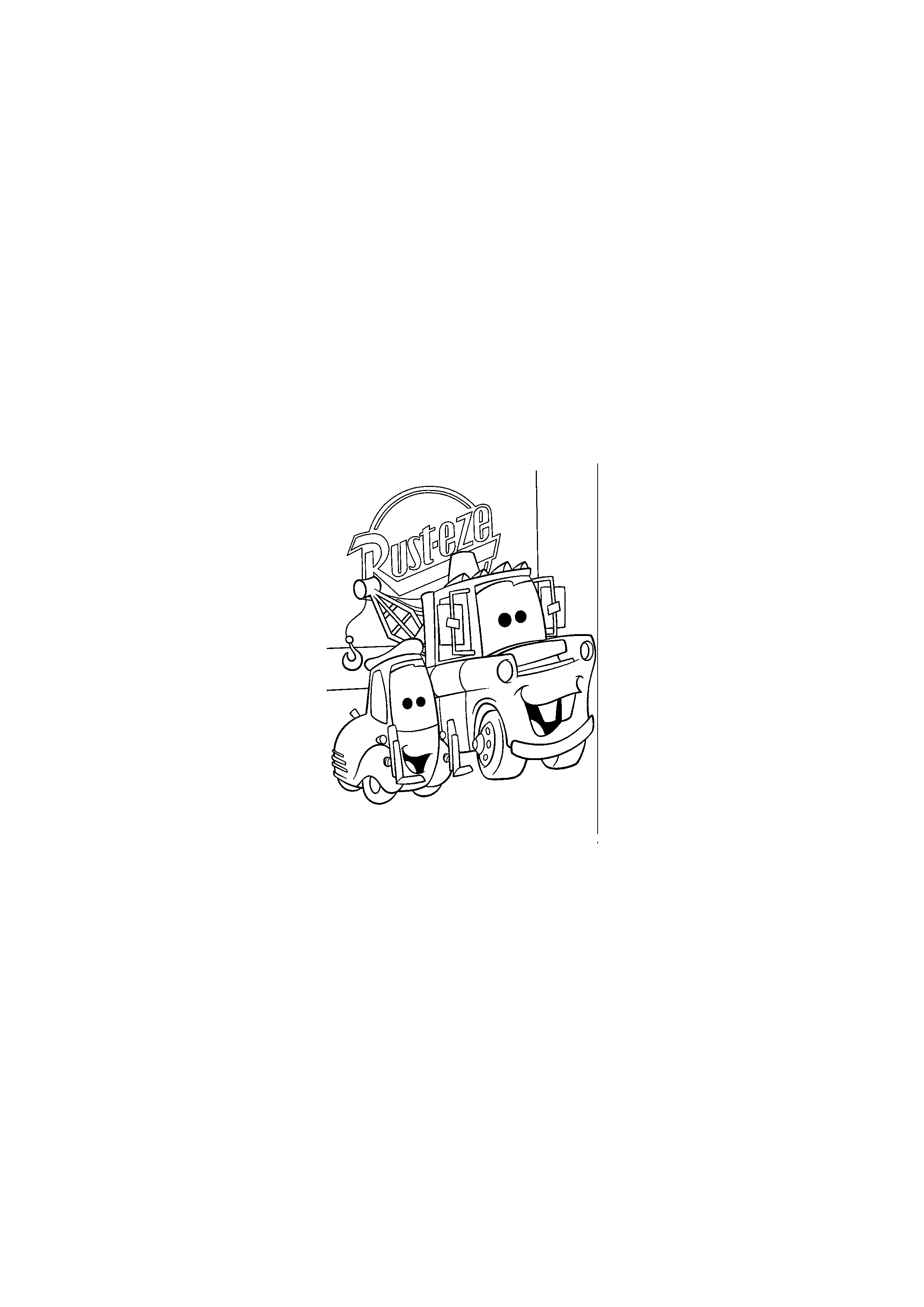 Cheerful Mater and Little Loader Cars