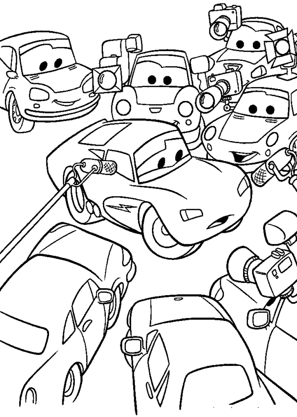 Confused McQueen and the Photoreporters