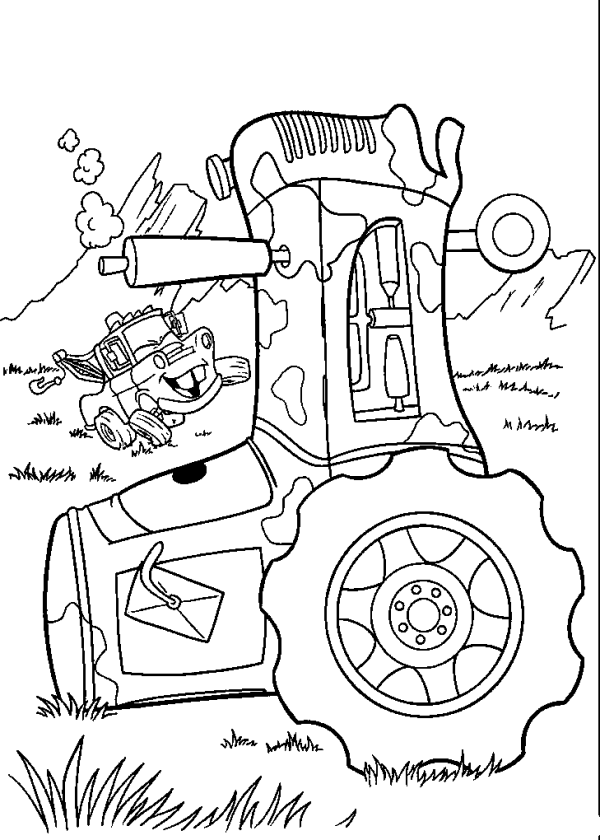 Mater and Tractor in the Meadow