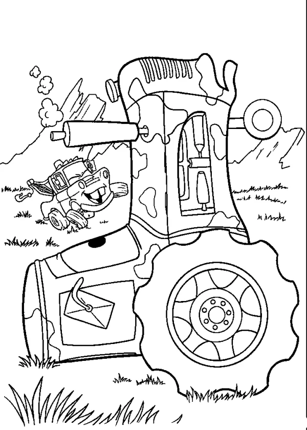 Mater and Tractor in the Meadow