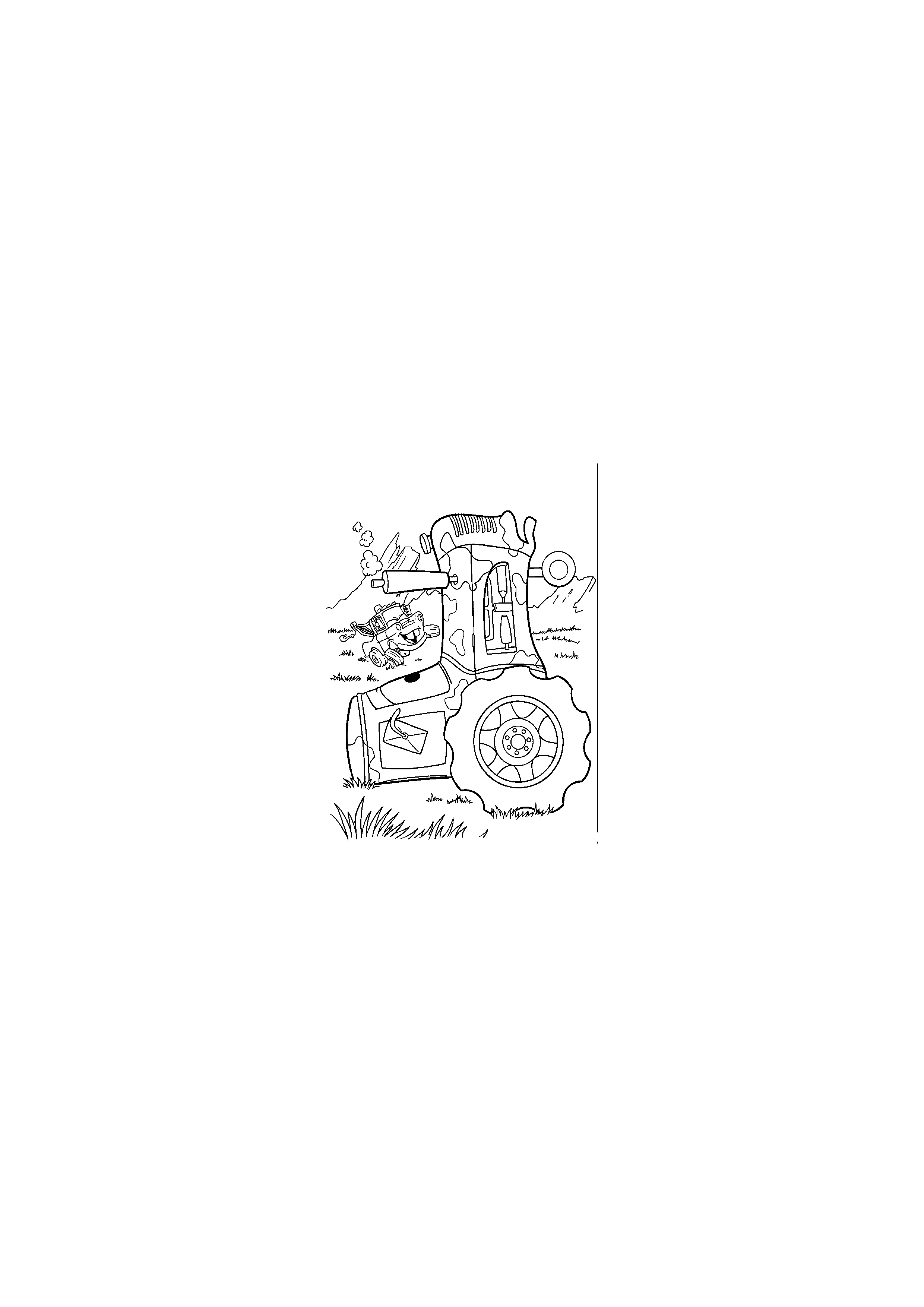 Mater and Tractor in the Meadow
