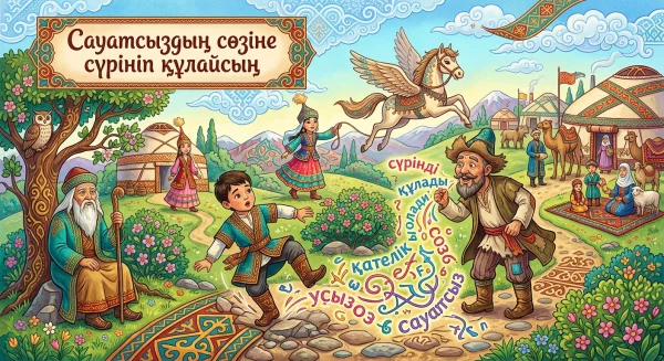 Сауатсыздың сөзінесүрініп құлайсың