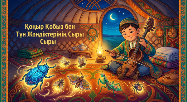 The Secret of the Brown Kobyz and the Night Creatures Fairy Tale