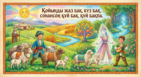 Қойыңды жаз бақ, күз бақ, Сонансоң құй бақ, құй бақпа