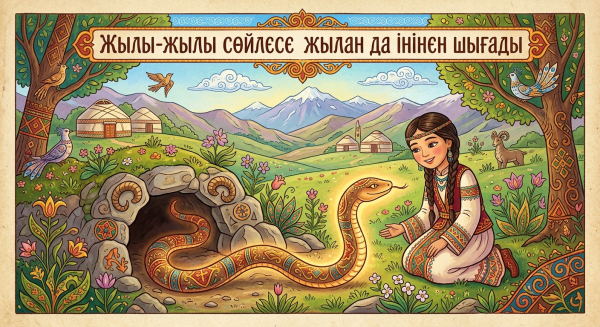 Жылы-жылы сөйлесе жылан да інінен шығады