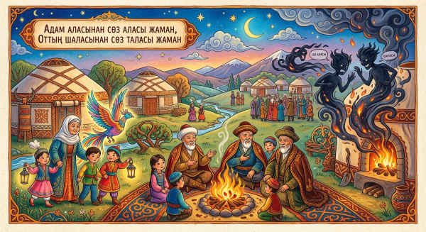 Адам аласынан сөз аласы жаман, Оттың шаласына сөз таласы жаман
