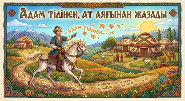 Адам тілінен, Ат аяғынан жазады