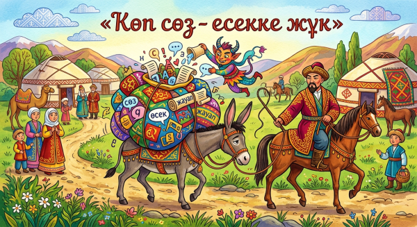 Көп сөз - есекке жүк