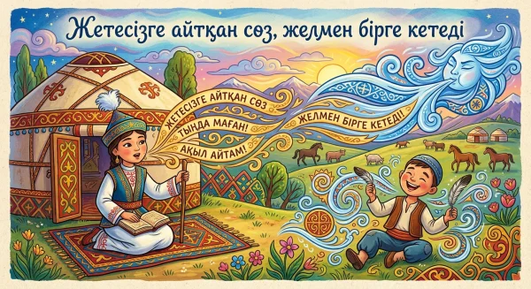 Жетесізге айтқан сөз, Желмен бірге кетеді
