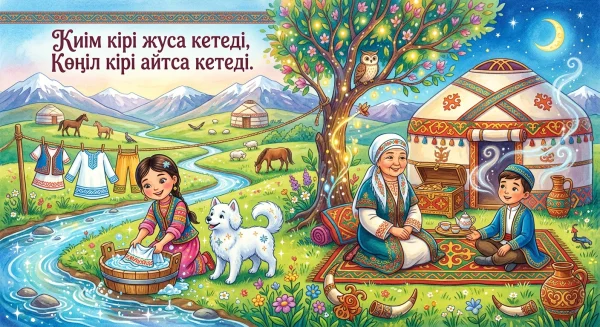 Киім кірі жуса кетеді, Көңіл кірі айтса кетеді