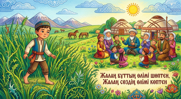 Жалаң бұттың өлімі шөптен, Жалаң сөздің өлімі көптен