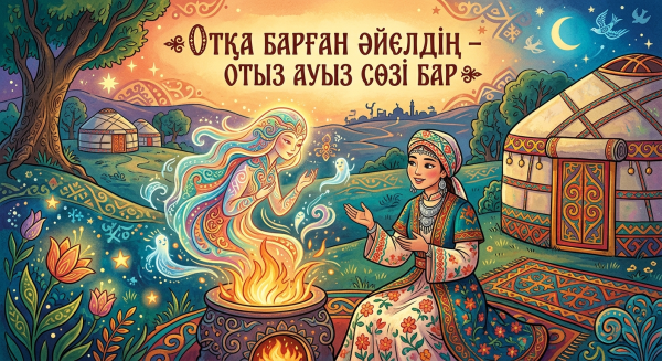 Отқа барған әйелдің - отыз ауыз сөзі бар