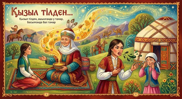Қызыл тілден, ашынғанда у тамар, Басылғанда бал тамар