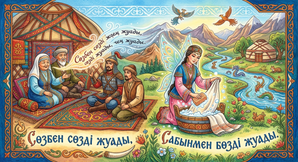 Сөзбен сөзді жуады, Сабынмен бөзді жуады