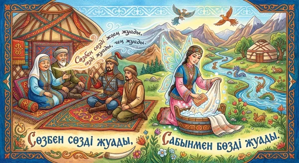 Сөзбен сөзді жуады, Сабынмен бөзді жуады