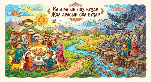 Ел арасын сөз бұзар, Жол арасын сел бұзар
