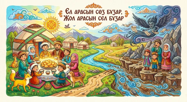 Ел арасын сөз бұзар, Жол арасын сел бұзар