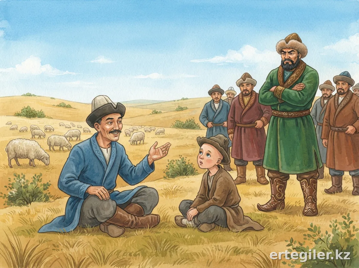 Алдар Тазшаға тазды емдеу туралы әңгіме айтып отыр.