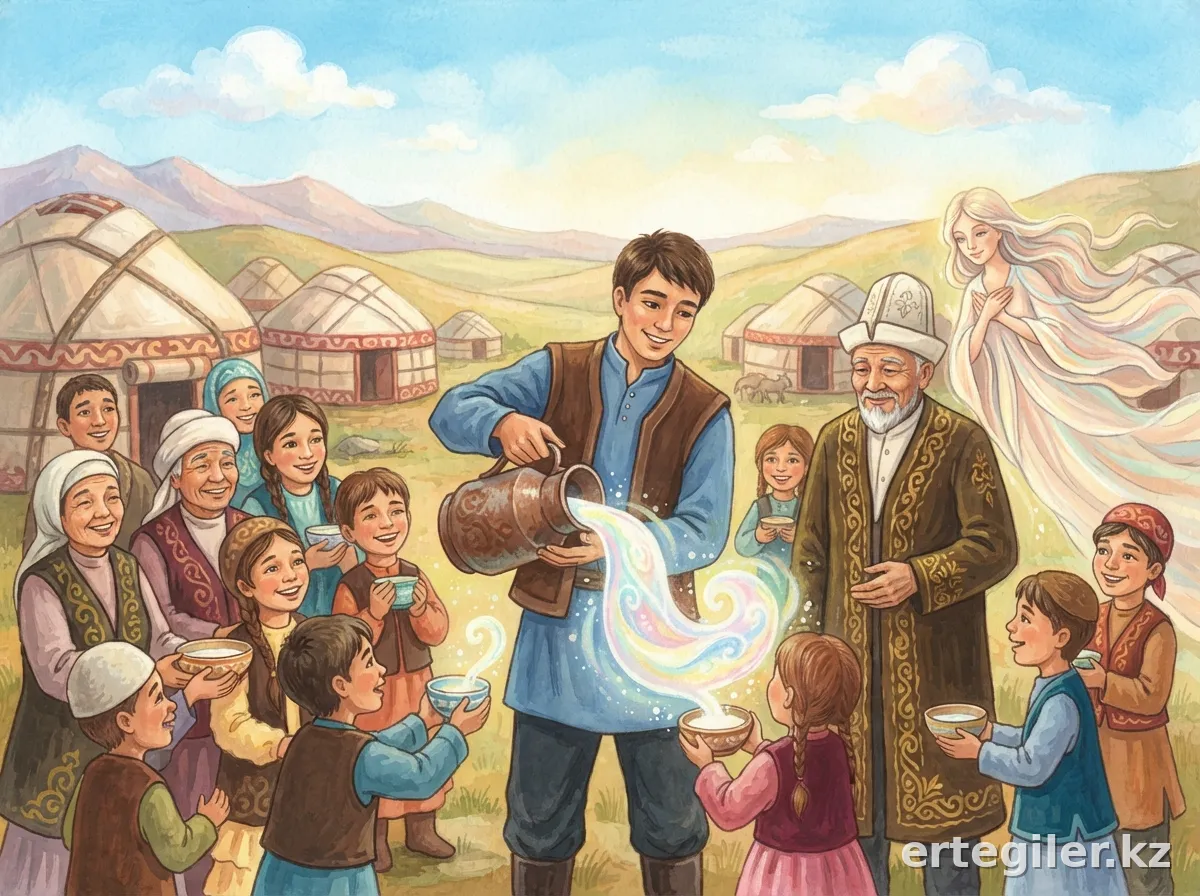 Тауыл Аспан сүтін бөлісіп, ауылға қуаныш сыйлайды.