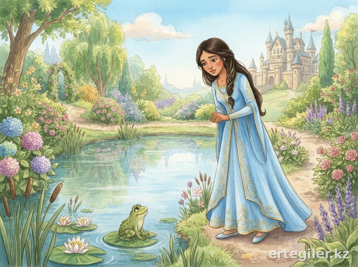 Princess agrees with frog, making a promise.
