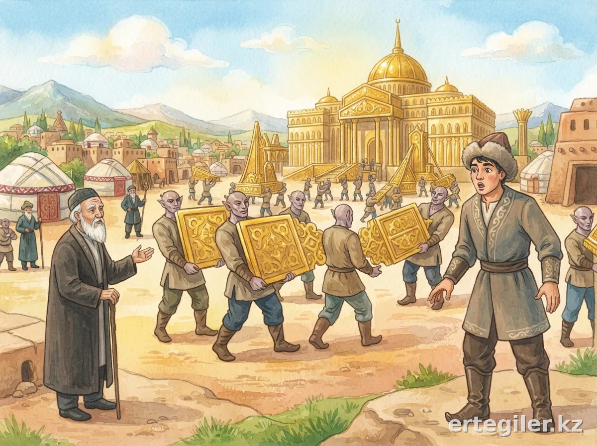 Сорок джинов строят дворец. Сорок джинов строят дворец.