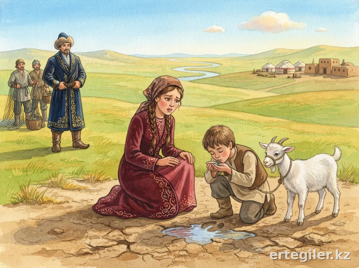 Ivanushka drinks water from a goat's hoofprint. Ivanushka drinks water from a goat's hoofprint.