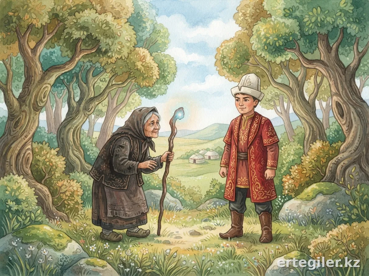 Кемпір сиқырлы таяғын көтеріп, Нұрсұлтанға қарсы.