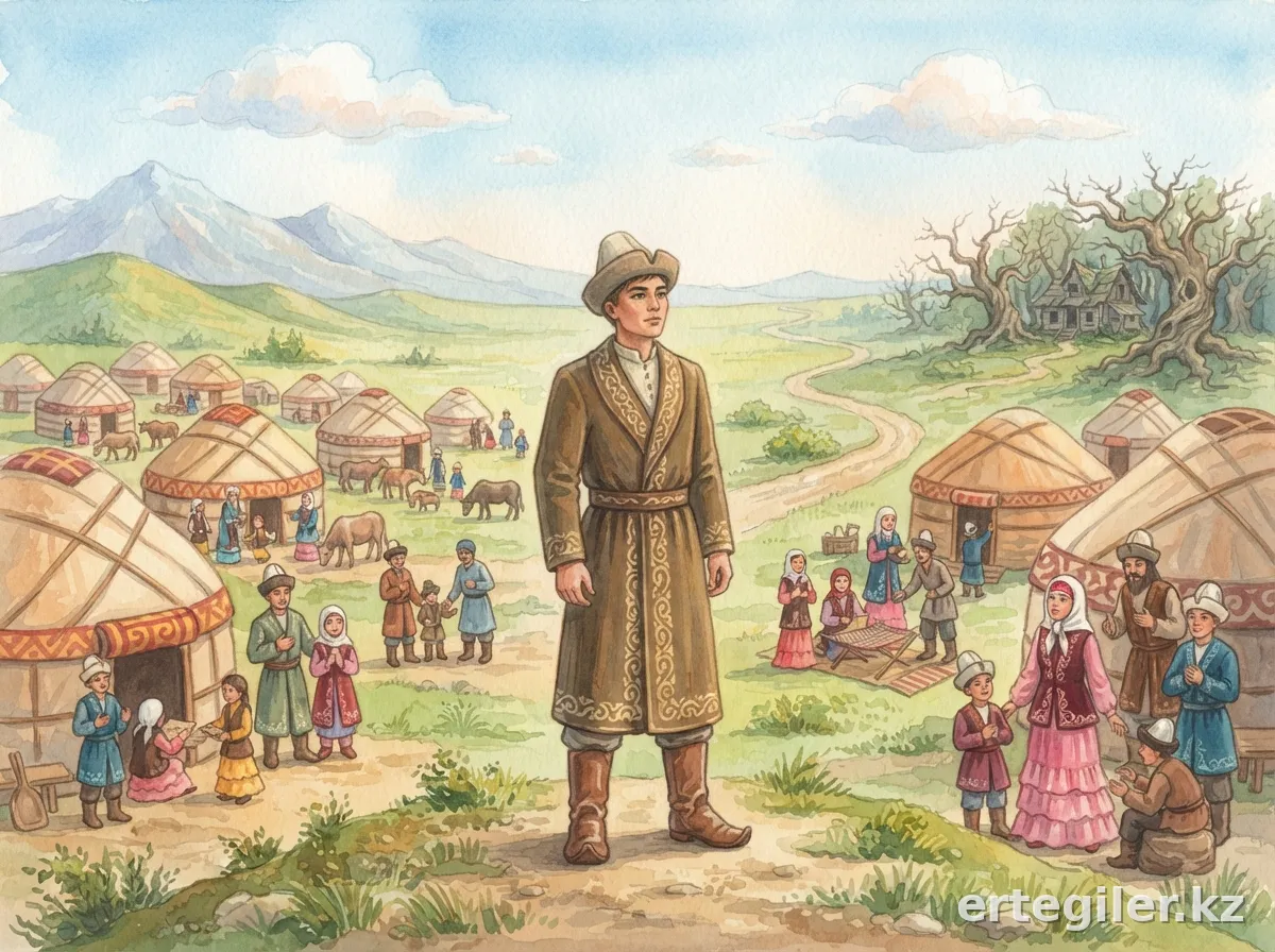 Young Hero in village, resolved to defeat the Old Witch.
